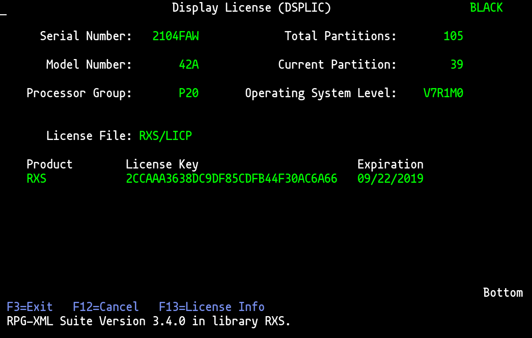 Display License (DSPLIC)