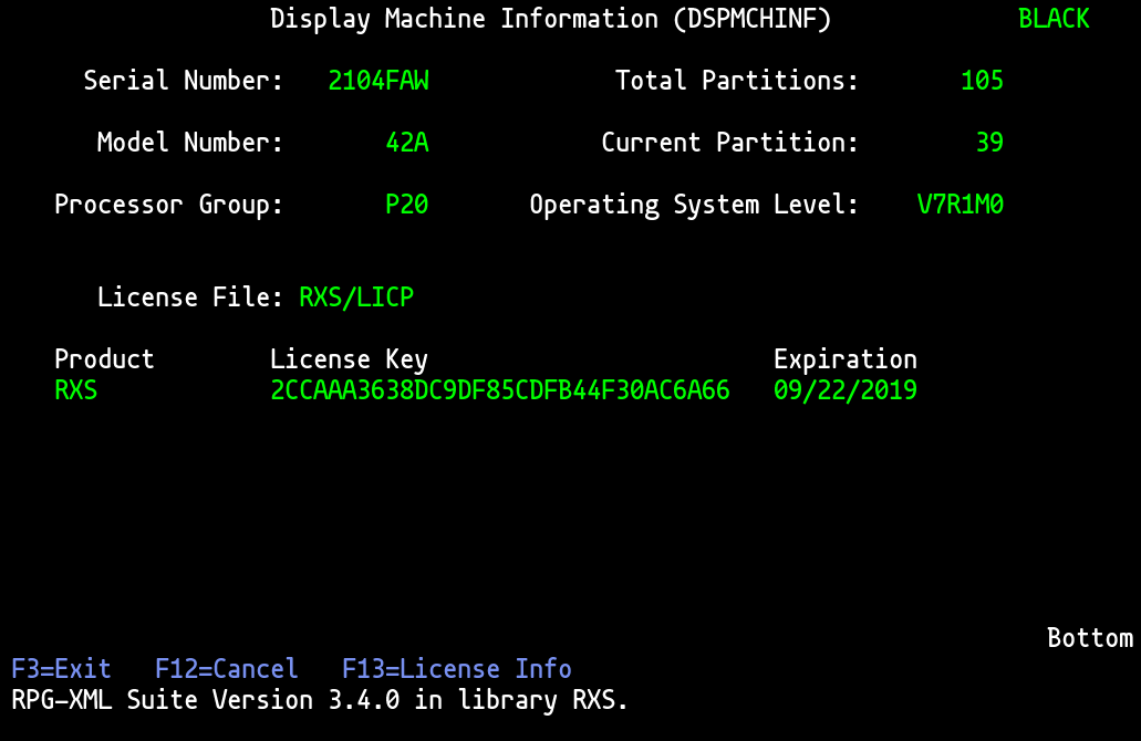 Display Machine Info (DSPMCHINF)